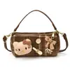 2026 Nova Moda Xadrez Desenho Animado Bolsa Infantil Transfronteiriça Elegante Bolsa de Mão Simples Mini Bolsa de Ombro Transversal para Meninas