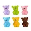 Figuritas de Animales Lindos de Resina Color Sólido Oso Sentado Accesorios DIY Adornos Hechos a Mano Colgantes para Funda de Teléfono