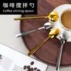 Colher de Café Aço Inoxidável 304 Colher de Sopa Colher Pequena Colher de Porcelana Cabo Longo Colher de Sobremesa Colher de Mistura Frutas Iogurte Comida Ocidental
