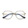 Óculos da Moda Lentes Anti-Luz Azul Armação Estilo Escandinavo Metal Espelho Plano com Maquiagem Pigmentada Óculos para Mulheres 3040