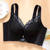 Sutiã Tipo Taça Starlight Rose para Mulheres, Sutiã Push-Up para Seios Pequenos, Redução Lateral dos Seios, Sutiã Sem Fio Anti-Queda, Sutiã Push-Up de Renda