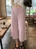 Pantalones de verano versátiles sueltos de cintura alta adelgazantes fluidos para yoga de pierna ancha, pantalones cortos de modal
