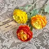 Flor de Loto Artificial de Terciopelo de Cabeza Única, Flor Hecha a Mano, Flor para Boda, Flor Artificial de Seda, Decoración de Escena de Boda, Arreglo de Piso