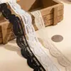 Encaje bordado de malla de 5.5 cm, ondulado de doble cara, patrón floral vintage, diseño calado, adecuado para cortinas, textiles del hogar y accesorios de ropa para mujer, se vende por metro