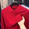 Suéter de malha casual simples de outono novo para homens, com gola virada e mangas compridas de cor sólida, para atacado transfronteiriço