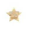 Personalização de crachá deslizante rotativo metal periférico empresarial cultural e criativo logo broche estrela de cinco pontas personalização de crachá de funcionário
