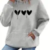 Moletom Estampado Love Feminino Novo Outono e Inverno Jaqueta de Veludo Top Preguiçoso com Capuz