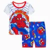 Menino manga curta estilo esportivo roupas para casa roupas infantis primavera verão verão terno ar condicionado roupas desenho animado pijamas k171