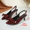 Primavera 2026 Sapatos de Salto Alto Agulha Bico Fino Elegantes Emagrecedores Moda Francesa Sexy Elegantes Sapatilhas Sandálias de Dedo Fechado com Tira no Tornozelo