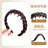 Faixa de Cabelo Trançada Espinha de Peixe Serrilhada, Faixa de Cabelo Trançada com Dentes, Peruca Integrada, Aplique de Cabelo Alto para Cobrir a Linha do Cabelo, Acessório de Cabelo de Peruca
