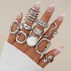 Anillo de Mariposa Popular Transfronterizo Europeo y Americano Anillo Abierto Multijunta Set de Anillos Transfronterizo Más Vendido Set de 22 Anillos de Corazón