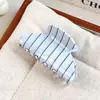 Pinza para el Cabello Bofiya de Rayas de Colores Estilo Coreano, Pinza Fresca y Elegante para Cola de Caballo con Bloques de Color, Pasador Versátil, Accesorio para el Cabello