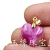 Pingente de Jade Flor de Pessegueiro Pingente em formato de coração de Jade Quartzo Rosa Rocha Pingente de coração de Jade Pingente de colar com coração de Jade