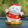 Enfeite de Carro Gato da Sorte Desenho Animado Criativo Festivo Gatinho Fofo Decoração de Console Central de Carro Suprimentos Dropshipping