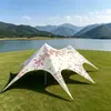 Toldo de Tenda Personalizado para Exterior Totalmente Impresso, Toldo Grande de Tenda com Três Picos, Toldo de Lótus de Duas Pontas de Polvo