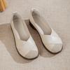 Sapatos de Mãe Ultra Macios Transfronteiriços em Estoque, Novo Estilo para Meia-Idade e Idosos, Sapatos de Couro Confortáveis Planos, Sapatos Femininos de Boca Rasa Tamanho Grande, Sapatos de Solado Macio