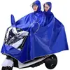 Capa de chuva para veículos elétricos, tamanho grande e espessa, adequada para homens e mulheres, para um ou dois ocupantes, proteção completa contra chuva forte ao andar de motocicleta