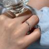 Anillo de lujo ligero con circonitas cúbicas, fino y apilado, para mujer, con apertura para el dedo, ligero, de lujo, combinable, de alta gama, con un toque de nicho, joyería recién llegada.