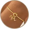 Pulsera con dijes de alfabeto de 26 letras, estilo europeo y americano transfronterizo, brillante, anudada, diseño de nicho, moderna y versátil, pulsera nueva