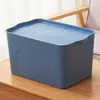 Caixa organizadora de itens diversos espessa caixa de armazenamento de plástico à prova de poeira para livros de brinquedo caixa de armazenamento para material de escritório cosméticos com tampa