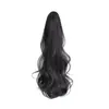 Peluca para Mujer con Pinza Grande Ola Grande Cola de Caballo Alta Cabello Artificial Cola de Caballo Mediana Larga Falsa Esponjosa Natural Trenza Falsa Cabello Rizado