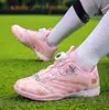 Zapatos de fútbol con velcro para niños y niñas, especialmente diseñados para estudiantes de primaria y secundaria, tacos TF, zapatillas de entrenamiento transpirables de verano para niñas