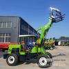 916 Pegador de Grama e Madeira com Rodas, Mini Carregadeira a Diesel para Agricultura, Carregadeira Pequena com Tração nas Quatro Rodas para Canteiros de Obras