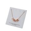 Transfronterizo Europeo y Americano Acero Inoxidable Oro 18k Oro Rosa MAMA Regalo del Día de la Madre Collar con Alfabeto DIY Joyería Amazon