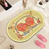 Alfombrilla de Piso de Tierra de Diatomeas de Dibujos Animados, Alfombrilla Absorbente de Agua Antideslizante para Baño, Alfombrilla Decorativa Linda para la Entrada del Baño, Disponible para Dropshipping