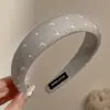 Faixa de cabelo xadrez de cetim para mulheres, faixa de cabelo antiderrapante para outono e inverno, uso diário, faixa de cabelo para lavar o rosto, acessório de cabelo de coroa alta