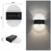 Luz lavadora de parede solar transfronteiriça para vilas e pousadas ao ar livre, luz de pátio, luz de paisagem, luz de parede solar em forma de leque