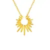 Collar Estrella Dorada Brillante Girasol Ráfaga Nuevo Modelo 2026 Lujo Ligero Moda Elegante Diseño de Nicho Cadena para Clavícula Joyería