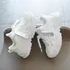 Tênis Dad Shoes para Meninas, Novos Estilos de Sapatos Femininos Confortáveis e Respiráveis, Tênis Esportivos Casuais Brancos para Meninos da Primavera e Outono