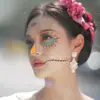 Tatuaje de Pegatina para Cara del Día de Muertos Desechable Impermeable al Sudor Maquillaje del Día de Muertos Sombra de Ojos Tatuaje de Cicatriz