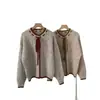 Diseño Coreano Cardigan de Punto Suave y Cera con Cordones Chaqueta de Punto Ropa de Abrigo para Mujer Primavera y Otoño Nuevo Estilo Retro Perezoso