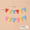 Decoración de Pastel Bandera Triangular de Goma Suave Bandera de Color Bandera de Tirar Tarjeta para Insertar Decoración de Mesa de Postre de Cumpleaños Infantil Bandera Triangular Colorida