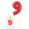 Globo de Número de Película de Aluminio de 16 pulgadas Deluxe Empaque Individual Paquete de Cartón Globo de Papel de Aluminio Decoración para Fiesta de Cumpleaños Arreglo Venta al por Mayor