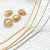 Cadena de Cuentas de Acero para Uñas, Popular en Xiaohongshu, Decoraciones de Cadena Plana Mini Doradas y Plateadas, Tendencia en Redes Sociales
