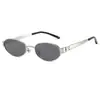 Colección de Gafas de Sol de Metal, Nuevo Estilo de Alta Gama para Mujer, Moda Personalizada Fotografía Callejera, Gafas de Sol Lisas Ojo de Gato Anti-UV para Hombre