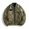 Jaqueta de outono e inverno, macacão de voo, jaqueta aviador com gola baseball, bordado transfronteiriço, corte solto