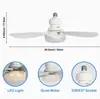 Luz de ventilador de techo silencioso estilo nórdico para dormitorio y sala de estar, luz de ventilador de techo para el hogar con iluminación LED