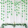 Guirnalda de hojas verdes mágicas transfronterizas, bandera de papel, suministros para bodas, decoraciones para fiestas de cumpleaños y adornos colgantes.