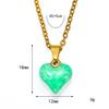 Nueva Moda Ins Colgante en Forma de Corazón con Goteo de Aceite Acero Inoxidable Collar para Mujer Nicho de Alta Gama Colgante Versátil Venta al por Mayor
