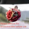 Pendente de acrílico transfronteiriço novo produto flor rosa borboleta fada decoração plana para espelho retrovisor interno de carro