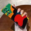 Estilo de arte americano retro abstracto color-blocking funda de teléfono irregular adecuada para Samsung S23/S24 película funda dura