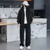 Conjunto de Dos Piezas: Cárdigan de Cuello en V, Chaqueta de Manga Larga y Pantalones Casuales de Pierna Recta, Estilo Masculino Talla Grande con un Toque de Lujo de Nicho y Estilo Old Money