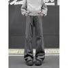 Pantalones Casuales de Pierna Recta Estilo Americano para Hombre, Algodón Puro, Nuevo Modelo de Primavera, Marca Versátil de Moda, Estilo Boyfriend High Street, Diseño de Pierna Amplia