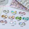 Internet celebridade unha Cristal pontiagudo fundo grande diamante 10 * 14 travesseiro Super Flash pombo ovo transparente rosa pilha de unhas joias diamante
