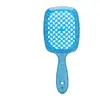 Pente Quadrado Vazado com Glitter Transfronteiriço Pente para Alisar Cabelo Seco e Molhado Pente de Malha em Favo de Mel Pente Massageador para Alisar o Cabelo