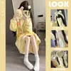 Pijama de felpa de coral estilo japonés súper lindo de dibujos animados para mujer, bata con capucha cálida de cárdigan para otoño e invierno, ropa casual para el hogar para niñas